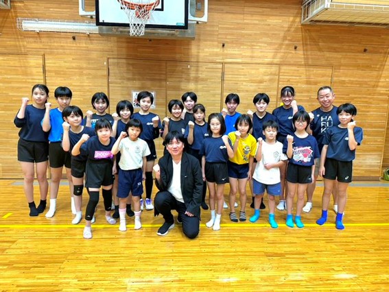 オール千寿の選手たちを激励